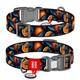 Нашийник WAUDOG Nylon з QR адресником, пластикова пряжка-фастекс "Апельсин" M (4823089375700) - зображення 1