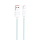 Кабель Foneng XS02 USB–Type-C 3 A, 1,2 м — быстрая зарядка, усиленная нейлоновая оплётка и металлические коннекторы. Надёжный кабель для смартфонов, планшетов и зарядки в автомобиле Голубой - изображение 1