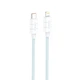 Плетёный кабель Foneng XS02 USB-C→Lightning 2,4 A, 1,2 м — усиленная нейлоновая оплётка, металлические коннекторы, стильный дизайн, для iPhone и iPad, надёжная передача данных и быстрая зарядка Голубой - изображение 1