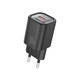 Сетевой адаптер Foneng EU71 GaN 30 Вт, 2×USB-A + USB-C PD, QC, PPS, быстрая зарядка 5 V/9 V/12 V/15 V/20 V, компактный блок питания, совместим со смартфонами, планшетами и ноутбуками Черный - изображение 1