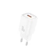 Сетевой адаптер Foneng EU68 18 Вт, USB-A, быстрая зарядка 5 V/9 V/12 V, компактный корпус универсальное зарядное устройство для смартфонов и планшетов компактный дизайн, поддержка QC Белый - изображение 1