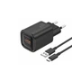 Сетевой адаптер Foneng EU68 18 Вт, USB-A, быстрая зарядка 5 V/9 V/12 V, компактный корпус универсальное зарядное устройство для смартфонов и планшетов компактный дизайн, поддержка QC Черный - изображение 2
