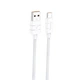 Кабель Foneng XS02 USB–Type-C 3 A, 1,2 м — быстрая зарядка, усиленная нейлоновая оплётка и металлические коннекторы. Надёжный кабель для смартфонов, планшетов и зарядки в автомобиле Белый - изображение 1
