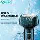 Електробритва Шейвер VGR V-370 PRO IPX5 Waterproof Dark Green - зображення 6