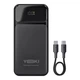 УМБ Power Bank Yoki YK-PMC2061 MaxCap 20000 mAh PD/QC 65W комплектується практичним кабелем Type-C - Type-C 20см Black - зображення 6
