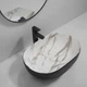 Раковина накладна MIXXUS PREMIUM ELLIPSE-0105 MARBLE-BLACK 600х400х150mm (MP6565) - зображення 5