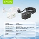 Сетевое зарядное устройство BAVIN PC2026Y 65W GaN Super Quick Charger QC4.0 + 2 PD3.0 Type-C + 2 USB-A 3A PPS + 2 AC 250V 2500W 1.5M White - изображение 9