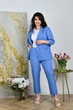 Женский костюм стильный синий 52-54 р844.4301 - изображение 2