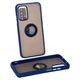 Чехол Fiji Colorframe для Xiaomi Redmi 9T матовый бампер с кольцом Dark Blue - изображение 2