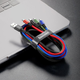 Кабель Baseus Fast 4-in-1 USB to Lightning+ 2x USB-C + MicroUSB 3.5A 1.2 м Black (CA1T4-B01) - зображення 8