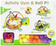 Mata edukacyjna dla maluszka Lean Toys 3 w 1 Żółw z basenem i piłkami 1605 (5904204759830) - obraz 6
