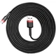 Кабель Baseus Cafule Type-C Cable 2A (3m) red/black (CATKLF-U91) - зображення 2