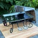 Садж блюдо для подачі шашлика з підігрівом Grill прямоугольний 35-45см Чорний з соусницями - зображення 2