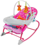 Kołyska-bujaczek Lean Toys 2w1 Różowa 8296 (5903802456752) - obraz 3