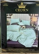 Постільна білизна сатин Crown двоспальний 180х220 м'ята+сірий - зображення 2