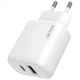 Быстрая зарядка Proove Silicone Power 2 30W (Type-C + USB) + Cable Type-C to Type-C (1m) white (WCSP23011002) - изображение 3