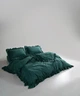 Постельное белье Limasso Stonewashed Exclusive Ranforce 200 х 220 см Dark Green - изображение 4
