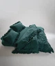Постельное белье Limasso Stonewashed Exclusive Ranforce 200 х 220 см Dark Green - изображение 5