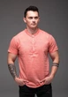 Рубашка R.A. Short Sleeve Linen коралловая 1504 2XL - изображение 4