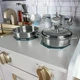 Детская деревянная кухня Kruzzel с посудой, белая, со звуковыми эффектами - изображение 5