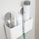 Полка клеящаяся глубокая MVM BP-7 пластиковая Белая (BP-7 WHITE) - изображение 3