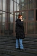 Женское зимнее пальто Visdeer 44 черное 83652 - изображение 8
