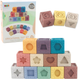 Klocki miękkie Lean Toys edukacyjne sensoryczne 12 elementów 24698 (5905991057482) - obraz 2