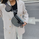 Детская бананка с камнями стразами из экокожи с металлической фурнитурой для девочек серебристая - изображение 2
