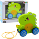 Zabawka do ciągnięcia na sznurku LEAN Toys Dinozaur z grzechotką Zielona 24614 (5905991057413) - obraz 2