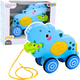 Zabawka do ciągnięcia na sznurku LEAN Toys Hipopotam z dźwiękami Niebieska 24613 (5905991057406) - obraz 2