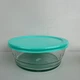 Контейнер/салатник стеклянный 1350 мл круглый с крышкой Luminarc EAT & JOY V9356 бирюзовый - изображение 1