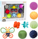 Zestaw miękkich piłek sensorycznych edukacyjnych LEAN Toys Motylek 8 elementów 22635 (5905991049845) - obraz 2