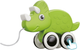 Zabawka do ciągnięcia na sznurku LEAN Toys Dinozaur z piszczałką Zielona 22909 (5905991052586) - obraz 3