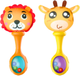 Zestaw grzechotek z miękką piłeczką LEAN Toys Wzorki Żyrafa i Lew 2 szt 22893 (5905991052425) - obraz 3