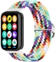 Ремешок тканевый MRK Braided Loop для фитнес браслета Mi Smart Band 8 Pro/9Pro/ Xiaomi Redmi Watch 4/5 с металичеким регулятором длины Белый Rainbow (mrk6429) - изображение 1