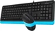 Комплект (клавиатура + мышь) A4Tech Fstyler F1010 Black/Blue - изображение 4