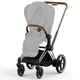 Elektryczny stelaż Cybex konstrukcja wózka e-Priam 4.0 Chrome Brown (4063846135097) - obraz 2