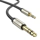 Кабель аудіо6.35мм-3.5мм TRS UGREEN AV127 Stereo Audio Cable (2m). Gray - зображення 1