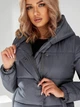 Женская зимняя куртка с капюшоном KHAN 01005 56 Графитовый ( KH - 01005/4 V ) - изображение 4