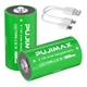 Аккумуляторы батарейки Тип D (R20, LR20) с USB Type-C 11000mWh (2 шт + кабель + кейс) (16229-2) - изображение 1