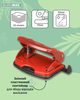 Дырокол с линейкой Buromax 20 листов Красный (BM.4037-05) - изображение 2