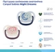 Пустышка силиконовая анатомическая Canpol Babies Night Dreams 0-6 месяцев (22/500_blu_new) - изображение 4