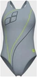 Купальник закритий для жінок Arena TRAIL SWIMSUIT V BACK сірий Жінки 40 - зображення 1