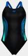 Купальник закрытый Arena BREATH SWIMSUIT V BACK LB синий, черный, бирюзовый Женщины 44 008330-580 - изображение 1