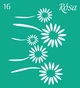 Трафарет многоразовый самоклеющийся № 16 Цветы 9 х 10 см (3625116) - изображение 1