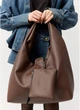 Женская сумка Хобо со съемным кошельком SAMBAG Шоколадная (7600371634) - изображение 7