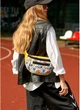 Женская сумка бананка на пояс из экокожи SAMBAG Желтая с принтом (808038617) - изображение 4
