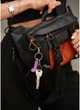 Велика жіноча поясна сумка бананка з екошкіри SAMBAG Чорна з помаранчевим (865038721) - зображення 10