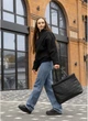 Жіноча велика сумка шоппер з прострочкою SAMBAG Чорна (7400421434) - зображення 5