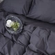 Комплект постельного белья MirSon Satin Premium 0240 Iron grey 2 x 160 x 220 см (2200001717909) - изображение 3